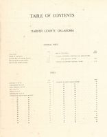 Table Contents, Harper County 1910